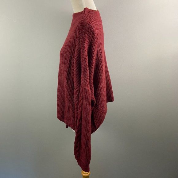 NWT BP Red Maroon Turtle Neck Balloon Sleeves Sweater (1X) - Picture 6 of 10